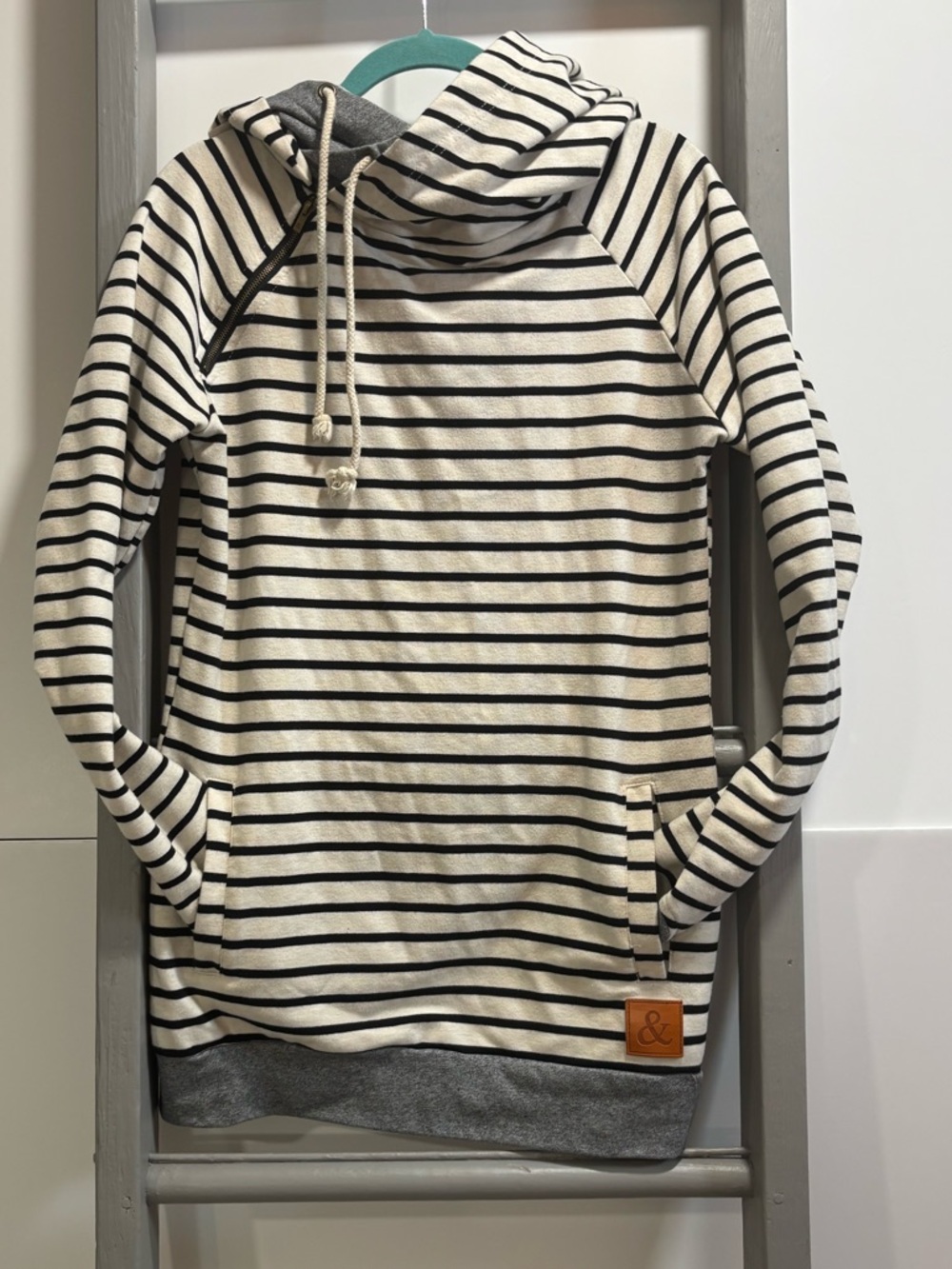 Ampersand Avenue medium double hooded sweatshirt, coastal, nautical, fisherman